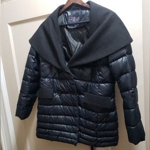 HAPPY GOAT LUCKY Navy Blue Wool/Puffer Coat NWOT Size XL